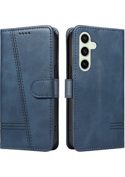Galaxy S24 Fe Için Filp Durumda Preslenmiş Pu Deri Cüzdan Telefon Kılıfı (Yurt Dışından) modelleri