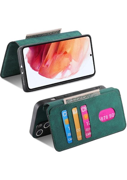 Galaxy S21 Mıknatıs Koruyucu Malzeme Için Flip Case Cüzdan Retro (Yurt Dışından) fiyatları