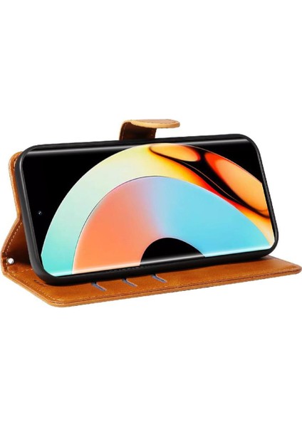 Realme 10 Pro Artı 5g Cüzdan Telefon Kılıfı Için Filp Durumda Preslenmiş Pu Deri (Yurt Dışından)