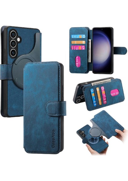 Galaxy S23 Fe Mıknatıs Koruyucu Malzeme Kart Standı Için Flip Case (Yurt Dışından)