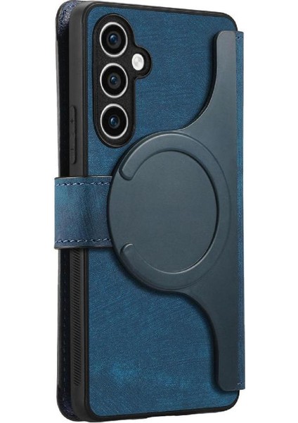 Galaxy S23 Fe Mıknatıs Koruyucu Malzeme Kart Standı Için Flip Case (Yurt Dışından)
