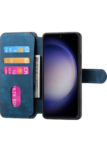 Galaxy S23 Fe Mıknatıs Koruyucu Malzeme Kart Standı Için Flip Case (Yurt Dışından)