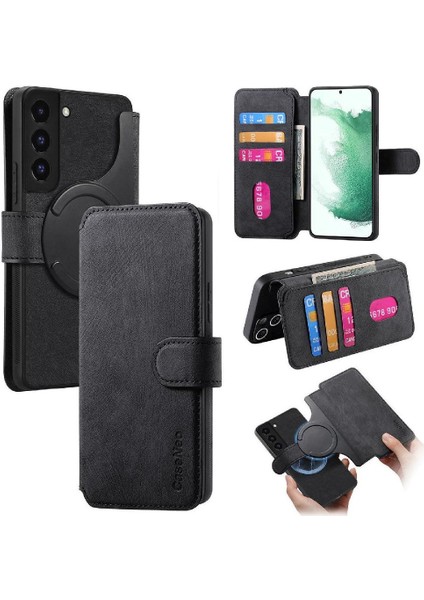 Galaxy S22 Artı Kart Standı Cüzdan Retro Mıknatıs Için Flip Case (Yurt Dışından)
