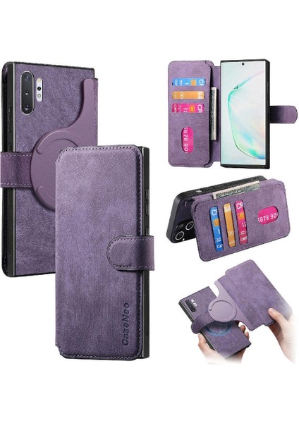 Galaxy Not 10 Için Flip Case Artı Retro Kart Standı Cüzdan Mıknatıs (Yurt Dışından)