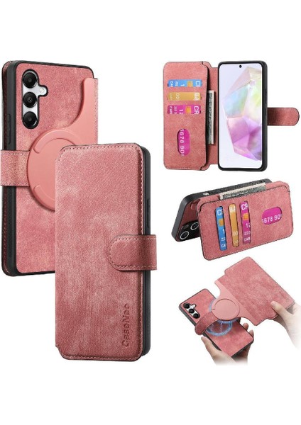 Galaxy A35 5g Için Flip Case Cüzdan Kart Standı Retro Mıknatıs (Yurt Dışından)