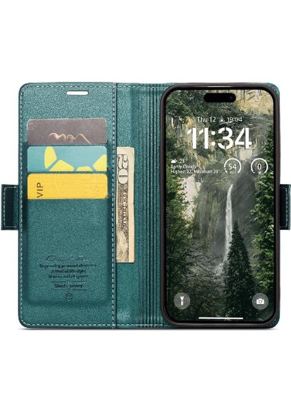 IPhone 16 Için Flip Case Artı Cüzdan Kılıf Darbeye Vaka Kickstand Anti (Yurt Dışından)
