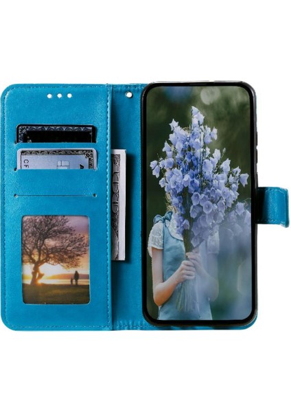 IPhone 16 Için Flip Case Artı Totem Kabartma Kickstand Pu Deri Cüzdan (Yurt Dışından)