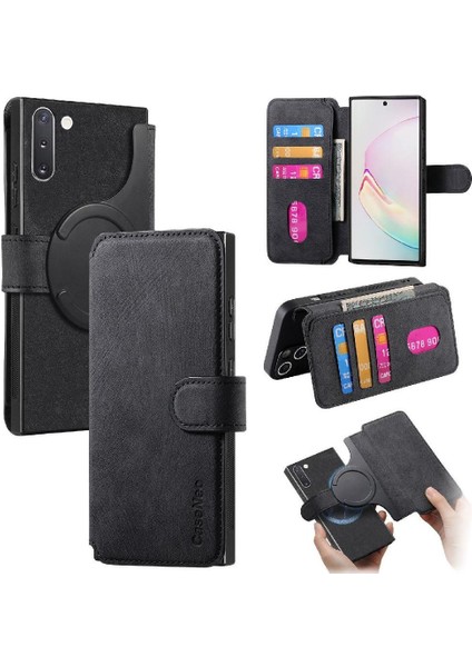 Galaxy Not 10 Için Flip Case Retro Mıknatıs Koruyucu Malzeme Kartı (Yurt Dışından)