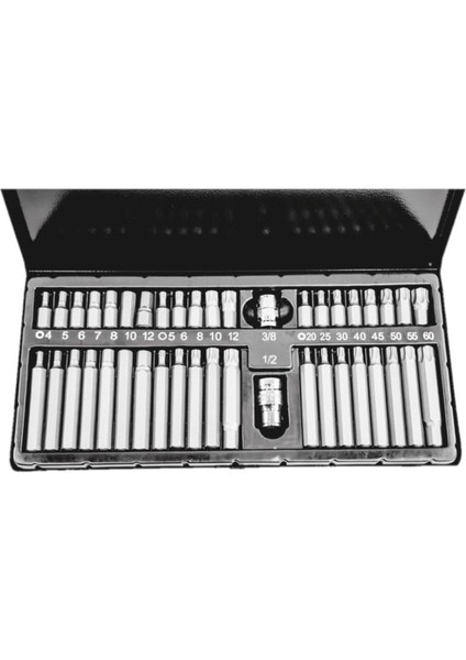 42 Parça Torx, Allen ve M Tipi Bits Seti Crv NCSETBA42