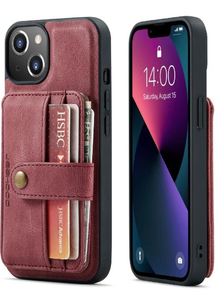 IPhone 14 Artı Cüzdan Manyetik Rfıd Engelleme Kablosuz Şarj Için Kılıf (Yurt Dışından)