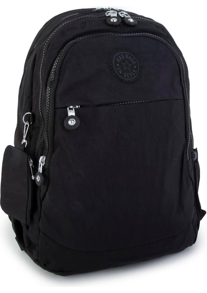 Unisex Zararlı Kimyasal Içermeyen Waterproof Sırt Çantası Siyah (30X44 cm )