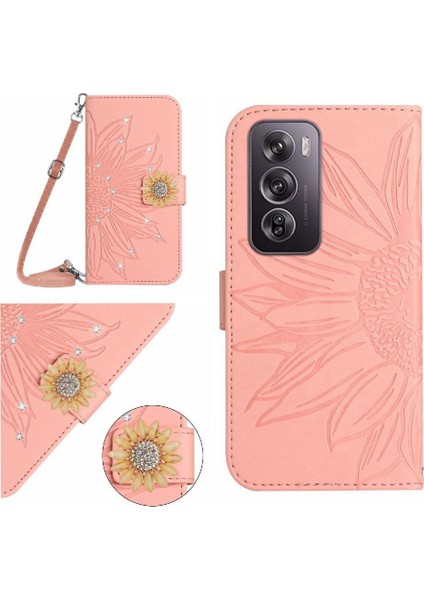 Oppo RENO12 Pro 5g Ayçiçeği Kickstand Koruyucu Deri Cüzdan Için Kılıf (Yurt Dışından)