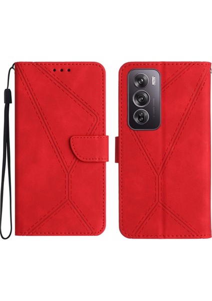 Oppo RENO12 Pro 5g Dikiş Kabartmalı Yüksek Kaliteli Tpu Yumuşak Pu (Yurt Dışından)