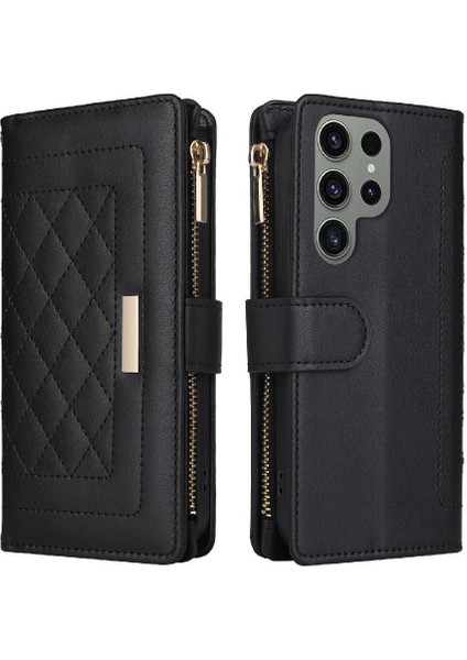 Galaxy S24 Darbeye Cüzdan Kayış Kart Yuvaları Için Flip Case (Yurt Dışından)