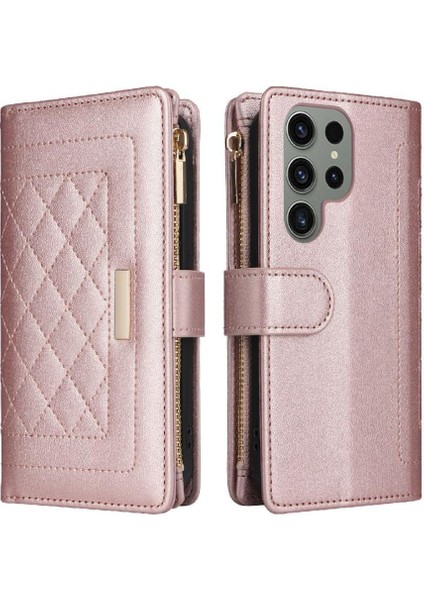 Galaxy S23 Ultra Kart Yuvaları Için Flip Case Darbeye Cüzdan Kayış (Yurt Dışından)