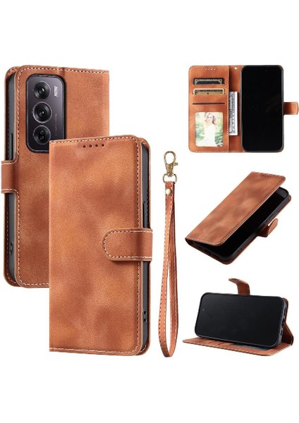 Oppo Oppo 12 Pro 5g Için Flip Case Manyetik Bilek Kayışı Pu Deri Cüzdan (Yurt Dışından) fırsatları