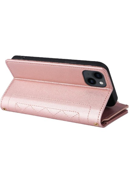 IPhone 14 Kayış Darbeye Dayanıklı Cüzdan Kart Yuvaları Için Flip Case (Yurt Dışından) indirimleri