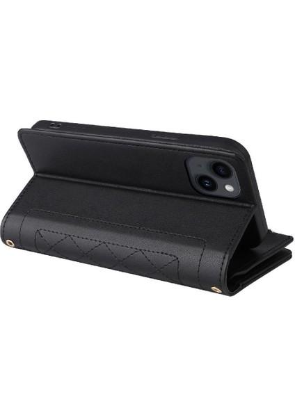 IPhone 14 Kayış Darbeye Dayanıklı Cüzdan Kart Yuvaları Için Flip Case (Yurt Dışından) fırsatları