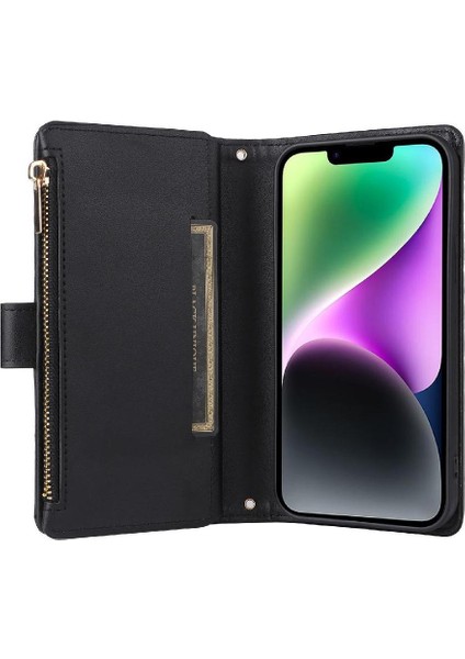 IPhone 14 Kayış Darbeye Dayanıklı Cüzdan Kart Yuvaları Için Flip Case (Yurt Dışından) indirimleri
