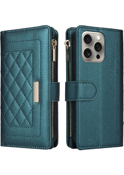 IPhone 15 Için Flip Case Pro Max Darbeye Kart Yuvaları Cüzdan Kayış (Yurt Dışından)