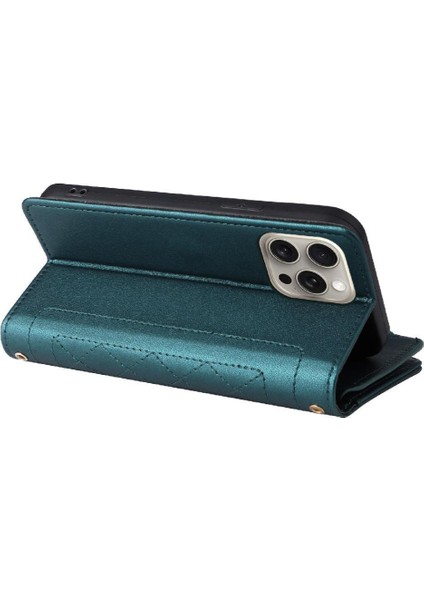 IPhone 15 Için Flip Case Pro Max Darbeye Kart Yuvaları Cüzdan Kayış (Yurt Dışından)