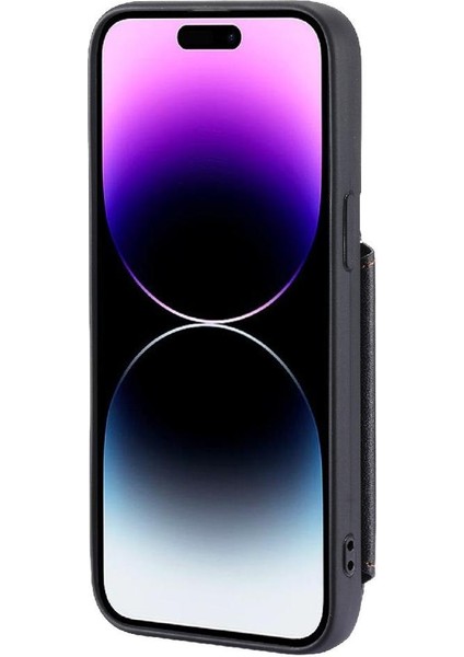 Cüzdan Kılıf IPhone 14 Pro Max Flip Folio Kılıf Pu Deri 3 Büyük Kart (Yurt Dışından)