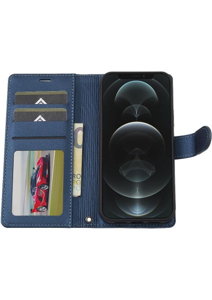 IPhone 11 Için Flip Case Pro Max Bölünmüş Deri Cüzdan Telefon Kapak 2 In 1 Pu (Yurt Dışından)