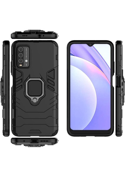 Halka Araba Montaj Kickstand Vaka Xiaomi Redmi Için Not 9 4g/redmi 9t Askeri (Yurt Dışından)