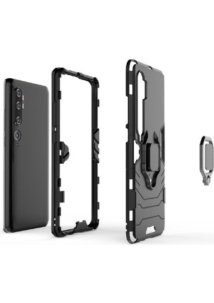 Halka Araba Dağı Kickstand Vaka Xiaomi Mi Cc9 Pro Askeri Sınıf Metal (Yurt Dışından)