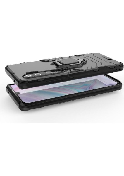 Halka Araba Dağı Kickstand Vaka Xiaomi Mi Cc9 Pro Askeri Sınıf Metal (Yurt Dışından)