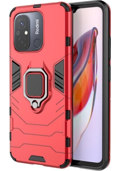 Halka Araba Dağı Kickstand Vaka Xiaomi Redmi 12C/XIAOMI Redmi 11A Metal (Yurt Dışından) modelleri