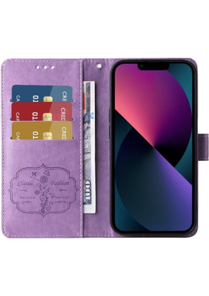 IPhone 13 Için Flip Case Çiçek Çevirme Deri Kart Yuvaları (Yurt Dışından) fırsatları