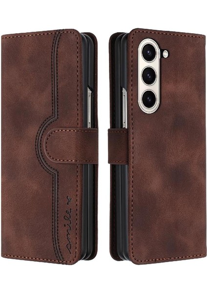 Galaxy Z Fold 6 Cüzdan Premium Pu Dahili Mıknatıs ile Uyumlu (Yurt Dışından)