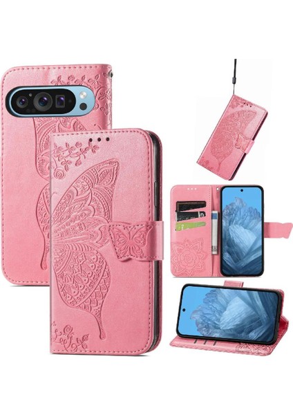 Google Pixel 9 Pro Xl Kelebek Cüzdan Iş Kanadı Için Flip Case (Yurt Dışından)