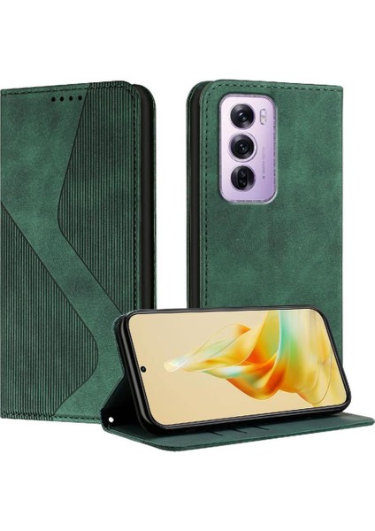 Oppo Oppo 12 Pro 5g Pu Deri Için Kılıf Folio Kapak Cüzdan Kickstand Kart (Yurt Dışından)
