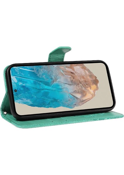 Galaxy M35 Ayrılabilir El Kayışı Kabartmalı Kelebek Için Flip Case (Yurt Dışından)