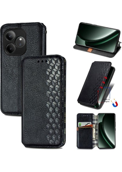 Realme Gt 6 Için Zarif Iş Cüzdan Fonksiyonu Moda Tasarımı (Yurt Dışından)
