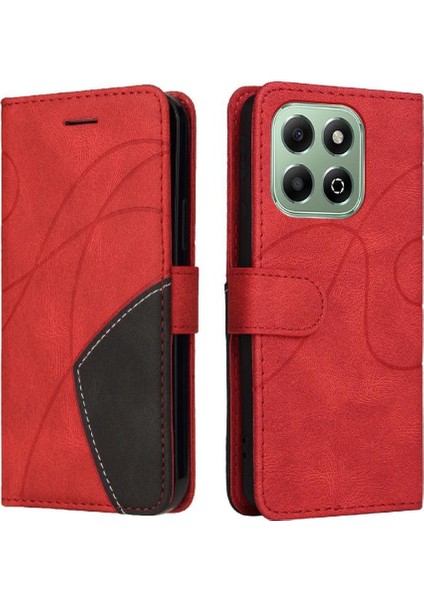 Onur X6B Dikiş Renk Deri Cüzdan Için Flip Case Kickstand Flip Kitap (Yurt Dışından)