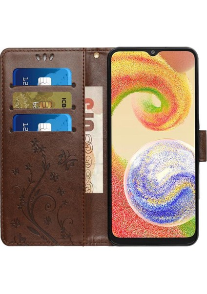 Galaxy A06 Kickstand Kart Tutucu Pu Deri Bilek Için Flip Case (Yurt Dışından) indirimleri