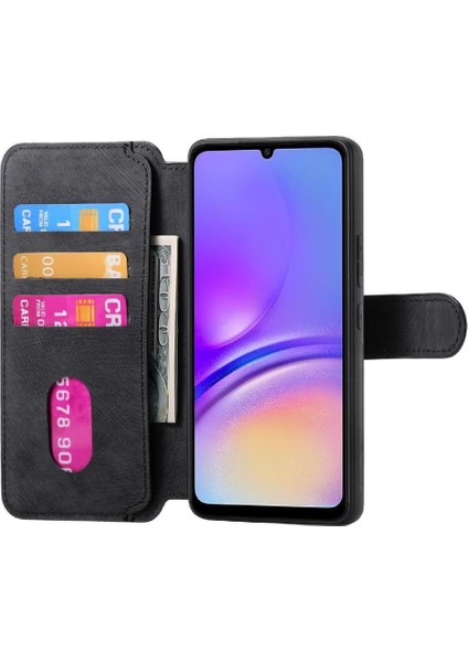 Galaxy A05 Için Flip Case Cüzdan Kart Standı Retro Mıknatıs Koruyucu (Yurt Dışından) modelleri