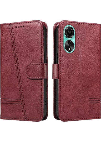 Oppo A78 4g Için Filp Durumda Ayrılabilir Siyah Bilezik Preslenmiş Pu Deri (Yurt Dışından) fırsatları