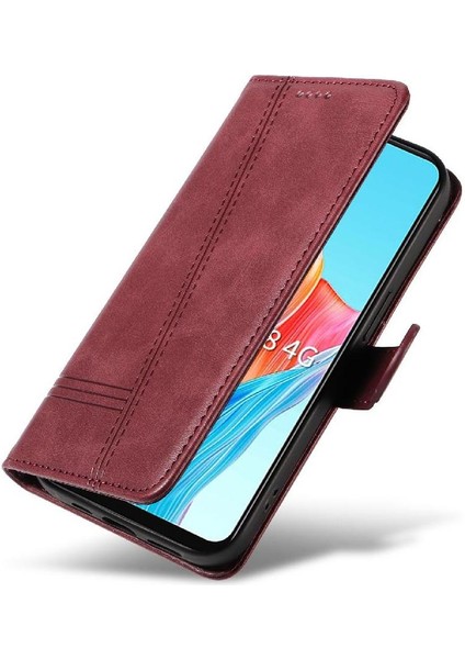Oppo A78 4g Için Filp Durumda Ayrılabilir Siyah Bilezik Preslenmiş Pu Deri (Yurt Dışından) indirimleri