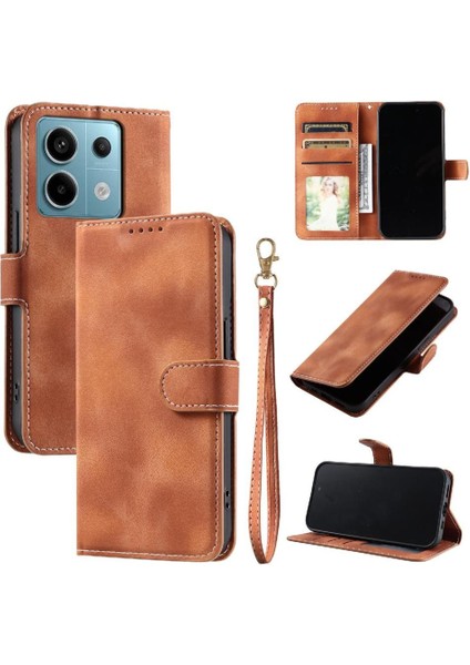 Xiaomi Redmi Not Için Flip Case 13 Pro 5g Kickstand Bilek Kayışı Cüzdan Pu (Yurt Dışından)