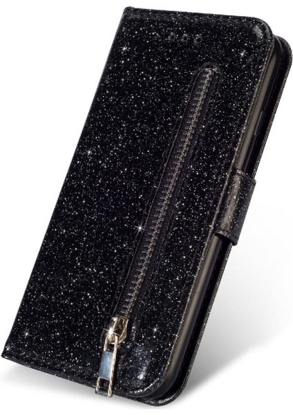 Samsung Galaxy S10 Artı Pu Deri Glitter Cüzdan Için Fermuarlı Cebi Durumda (Yurt Dışından) indirimleri