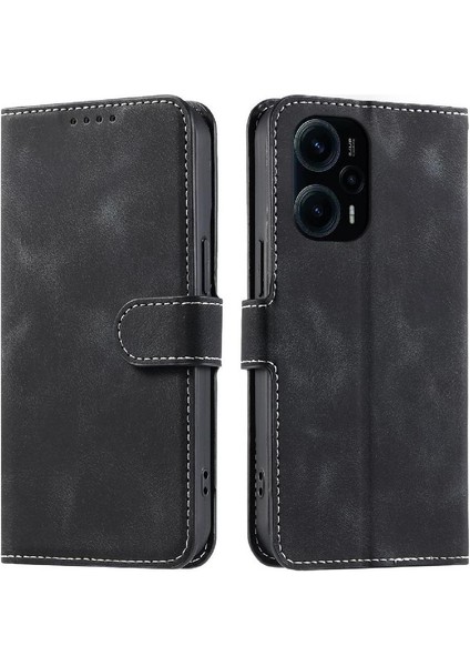 Xiaomi Redmi Için Flip Case NOTE12 Turbo 5g Bilek Kayışı Cüzdan Kart Yuvaları (Yurt Dışından)