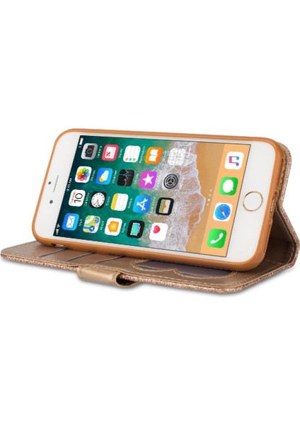 IPhone 7 Için Fermuar Cep Durumda/iphone 8 Bilek Kayışı Manyetik Kapatma Pu (Yurt Dışından)