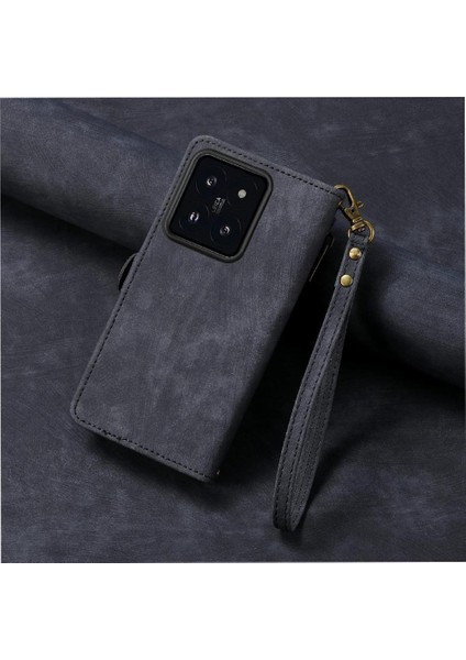 Xiaomi 14T Pro Için Flip Case Cüzdan Kapak Çevirin Deri Kılıf Basit (Yurt Dışından)