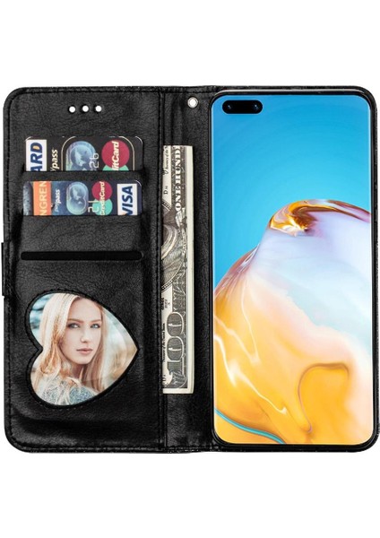 Huawei P40 Lite Için Fermuar Cep Durumda Pu Deri Bilek Kayışı Kart Tutucu (Yurt Dışından)