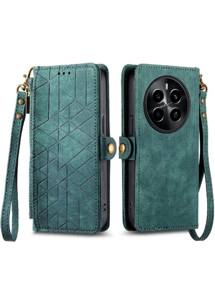 Realme 13 Flip Kapak Cüzdan Için Flip Case Basit Iş Darbeye Vaka (Yurt Dışından)