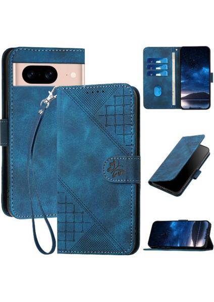 El ile Google Piksel 8A Yüksek Kaliteli Deri Telefon Kılıfı Için Flip Case (Yurt Dışından)